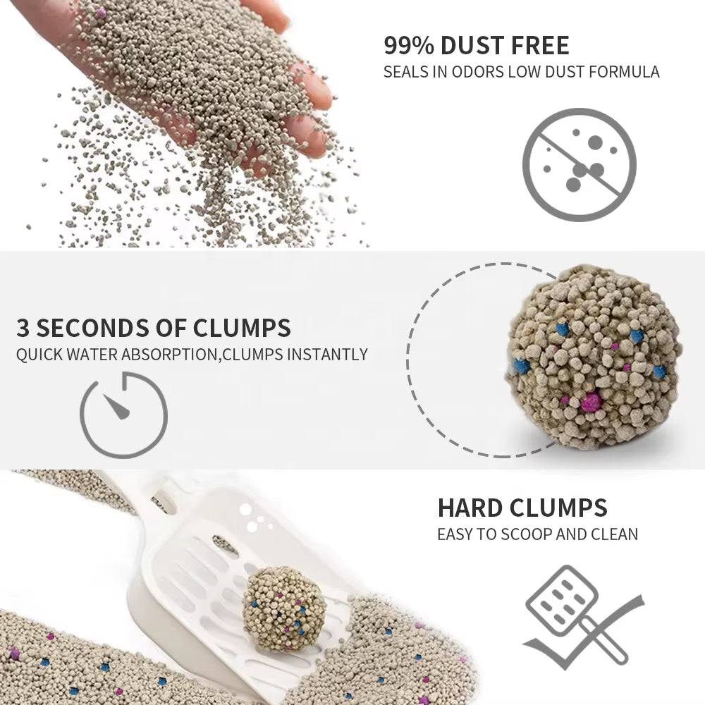 Best Selling Products 2025 Dust Free Coffee Scent Bentonite Pet Cat Sand Bentonite Litter 4Kg 8Kg 20Kg