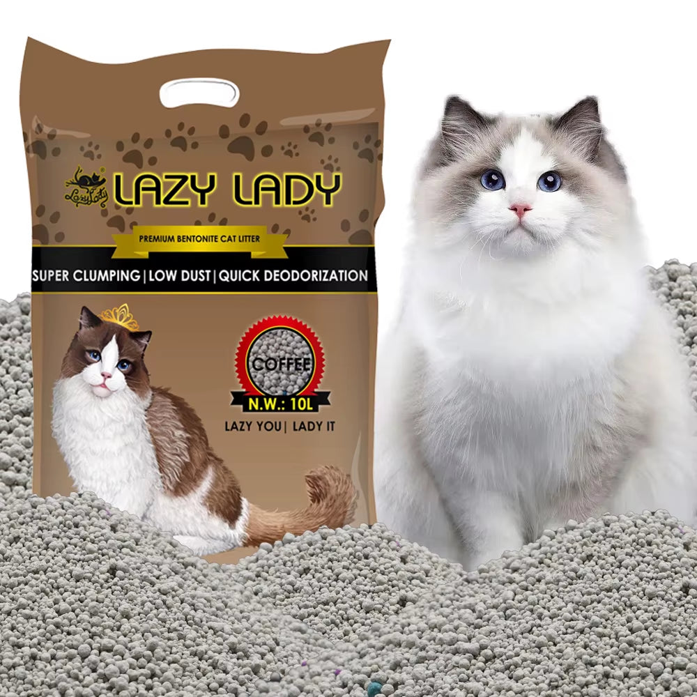 Best Selling Products 2025 Dust Free Coffee Scent Bentonite Pet Cat Sand Bentonite Litter 4Kg 8Kg 20Kg