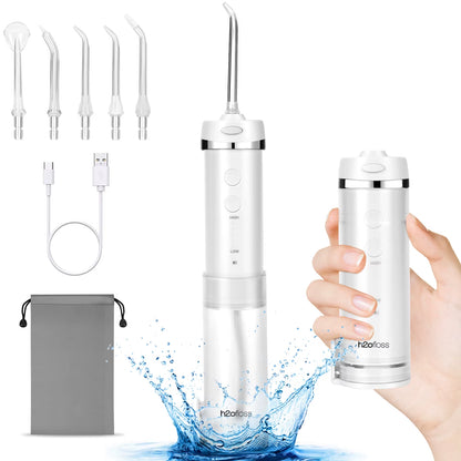H2Ofloss Best Selling Customized 5 Nozzles Type C Charging Home Use Mini Tooth Cleaner Oral Irrigator Water Flosser