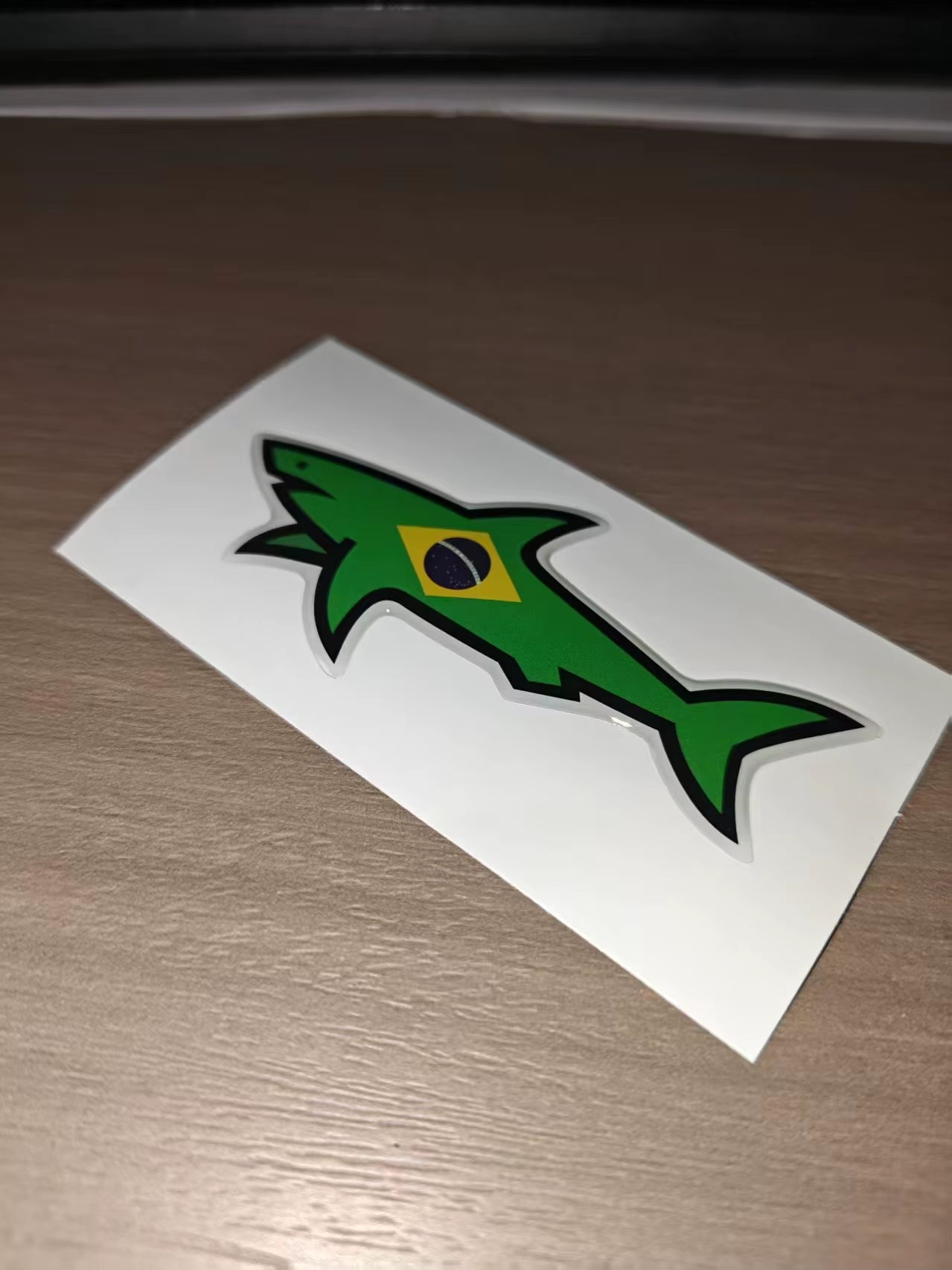 2026 NEW 3D Waterproof Shark Autocollant Cartoon Shark Stickers with Country Flag Marseille Gertrude Design