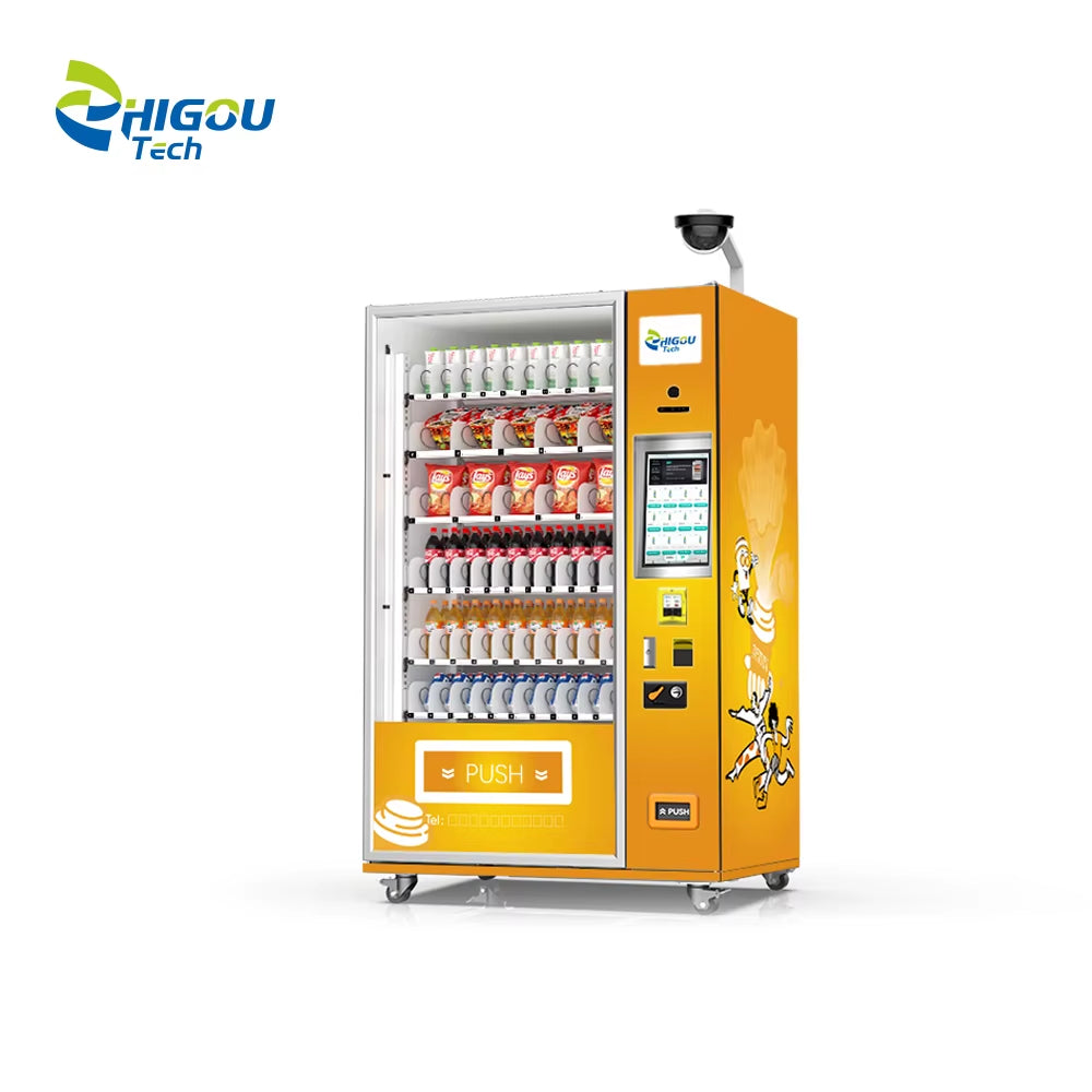Zhi Gou Tech Best-Selling European Drinks & Snacks Vending Machine with SDK Touchscreen Cloud-Based Management Cash/Card Payment