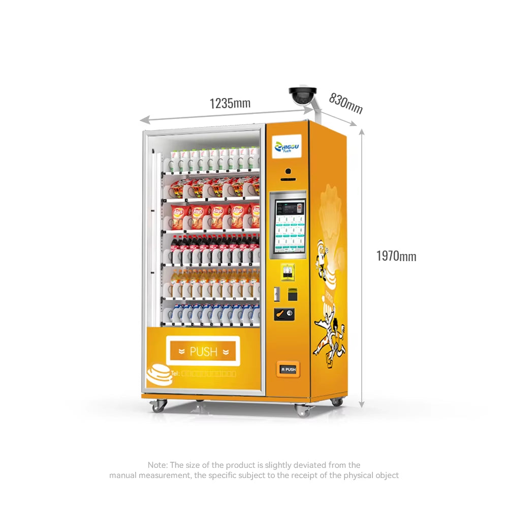 Zhi Gou Tech Best-Selling European Drinks & Snacks Vending Machine with SDK Touchscreen Cloud-Based Management Cash/Card Payment