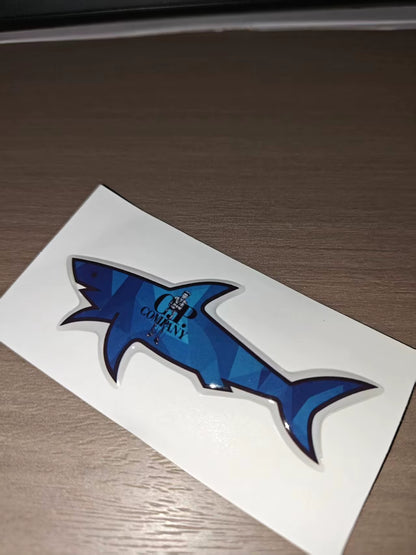 2026 NEW 3D Waterproof Shark Autocollant Cartoon Shark Stickers with Country Flag Marseille Gertrude Design
