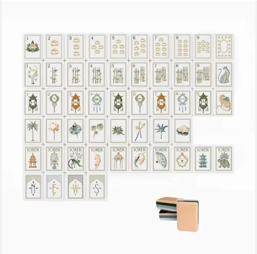 Custom Made 4 Layer American Mahjong Model 190 Elephant Acrylic Tiles 160 Cards Luxury Elegant Game for Adults