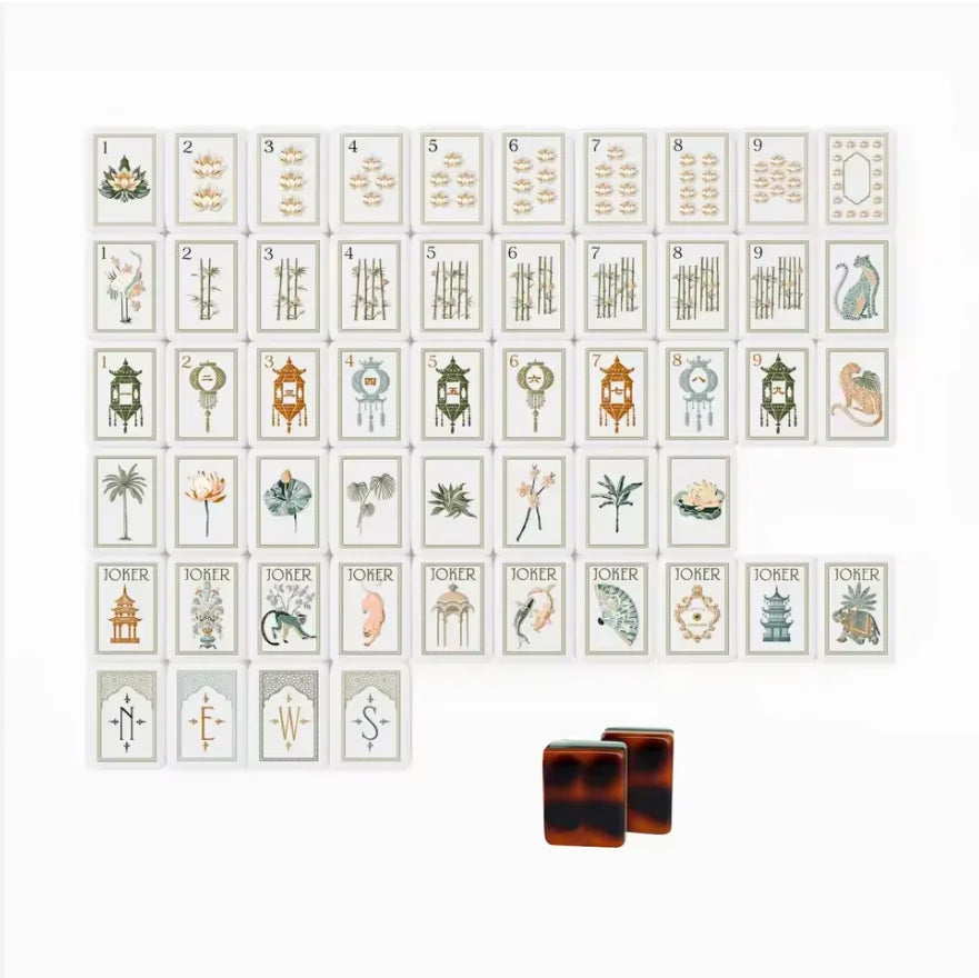 Custom Made 4 Layer American Mahjong Model 190 Elephant Acrylic Tiles 160 Cards Luxury Elegant Game for Adults