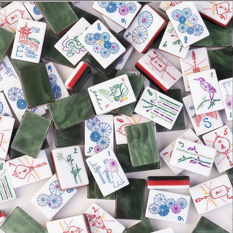 Custom Made 4 Layer American Mahjong Model 190 Elephant Acrylic Tiles 160 Cards Luxury Elegant Game for Adults