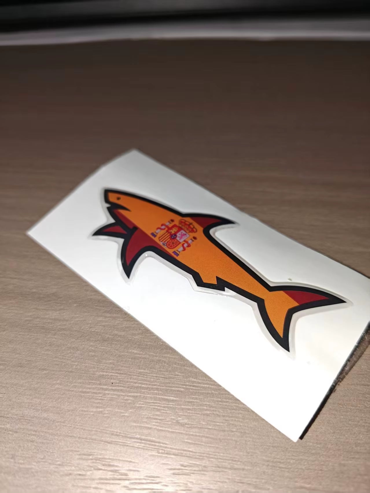 2026 NEW 3D Waterproof Shark Autocollant Cartoon Shark Stickers with Country Flag Marseille Gertrude Design